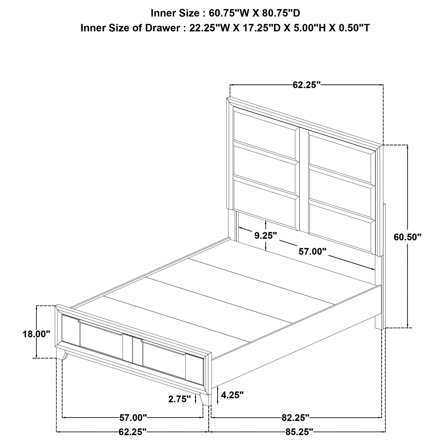Farre 5-piece Queen Bedroom Set Washed Grey