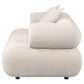 Eskola Chenille Accent Chair with Rounded Shelter Arms Ivory