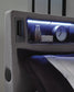 Finigale King Upholstered Bed with Wireless Audio