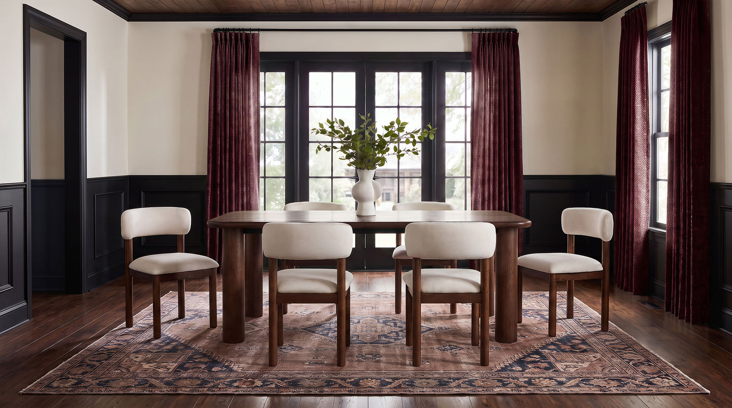 Faulkner 84-inch Extension Wood Dining Table Brown Oak