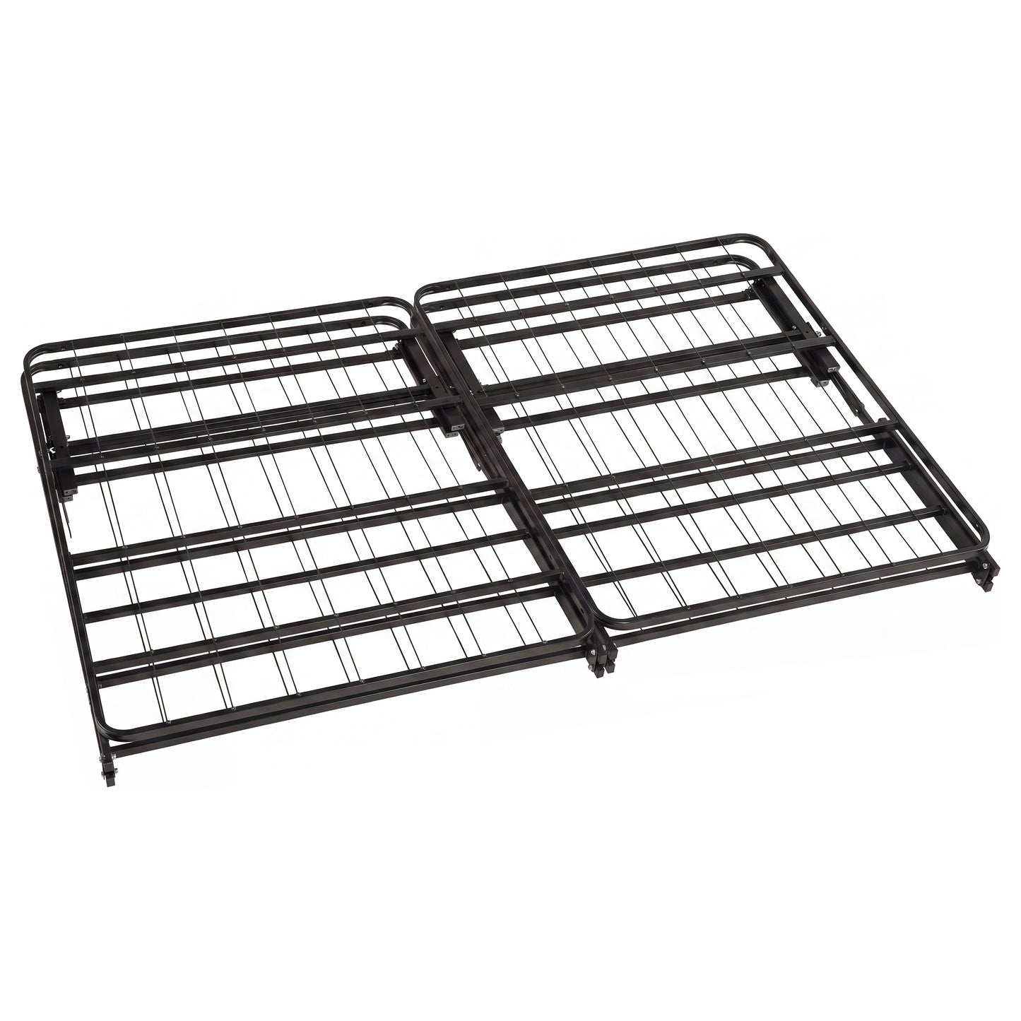 Kramer Eastern King Folding Metal Platform Bed Frame Black