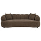 Casarin Fabric Channel-Back Sofa Brown