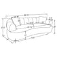 Casarin Fabric Channel-Back Sofa Brown