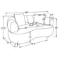 Casarin Fabric Channel-Back Loveseat Brown