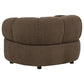 Casarin Fabric Channel-Back Accent Chair Brown