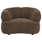 Casarin Fabric Channel-Back Accent Chair Brown