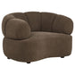 Casarin Fabric Channel-Back Accent Chair Brown