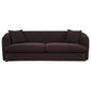 Delroy 3-Seat Stationary Sofa Aubergine Polyester Upholstery