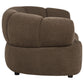 Casarin Fabric Channel-Back Accent Chair Brown