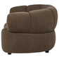Casarin Fabric Channel-Back Accent Chair Brown