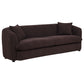 Delroy 3-Seat Stationary Sofa Aubergine Polyester Upholstery