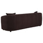 Delroy 3-Seat Stationary Sofa Aubergine Polyester Upholstery