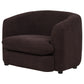 Delroy Stationary Accent Chair Aubergine Polyester Upholstery
