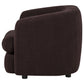 Delroy Stationary Accent Chair Aubergine Polyester Upholstery