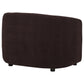 Delroy Stationary Accent Chair Aubergine Polyester Upholstery