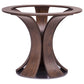 Naser 48-inch Round Glass Top Dining Table Dark Walnut