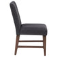 Naser Parsons Dining Side Chair Grey and Dark Walnut (Set of 2)