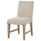 Naser Parsons Dining Side Chair Beige and Light Oak (Set of 2)