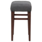 Naser Upholstered Counter Stool Grey and Dark Walnut (Set of 2)