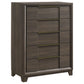 Farre 5-piece Queen Upholstered Storage Bedroom Set Dark Brown / Beige