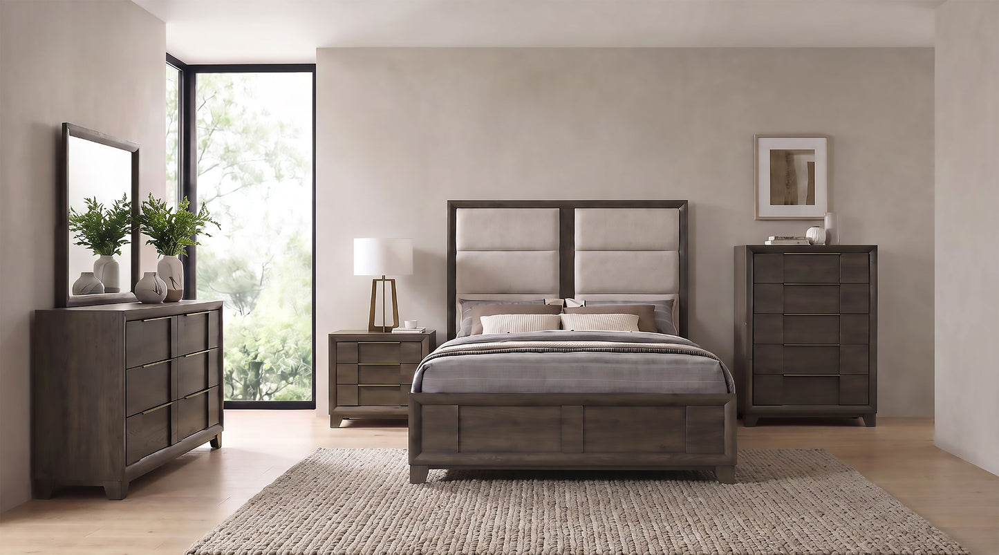 Farre 6-drawer Dresser with Mirror Dark Brown