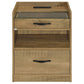 Furda 2-drawer LED Nightstand Bedside Table with Speaker Mango
