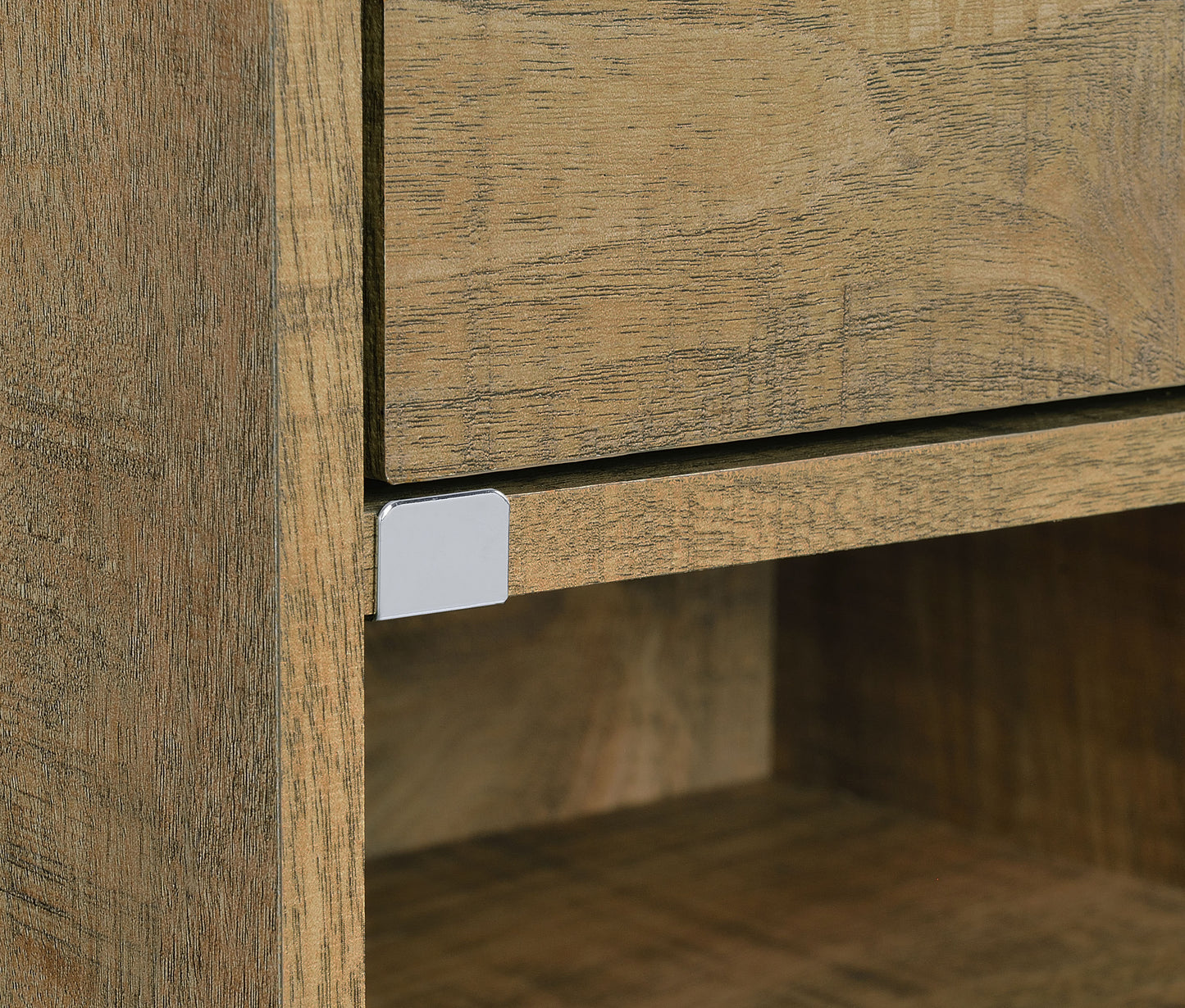 Furda 2-drawer LED Nightstand Bedside Table with Speaker Mango