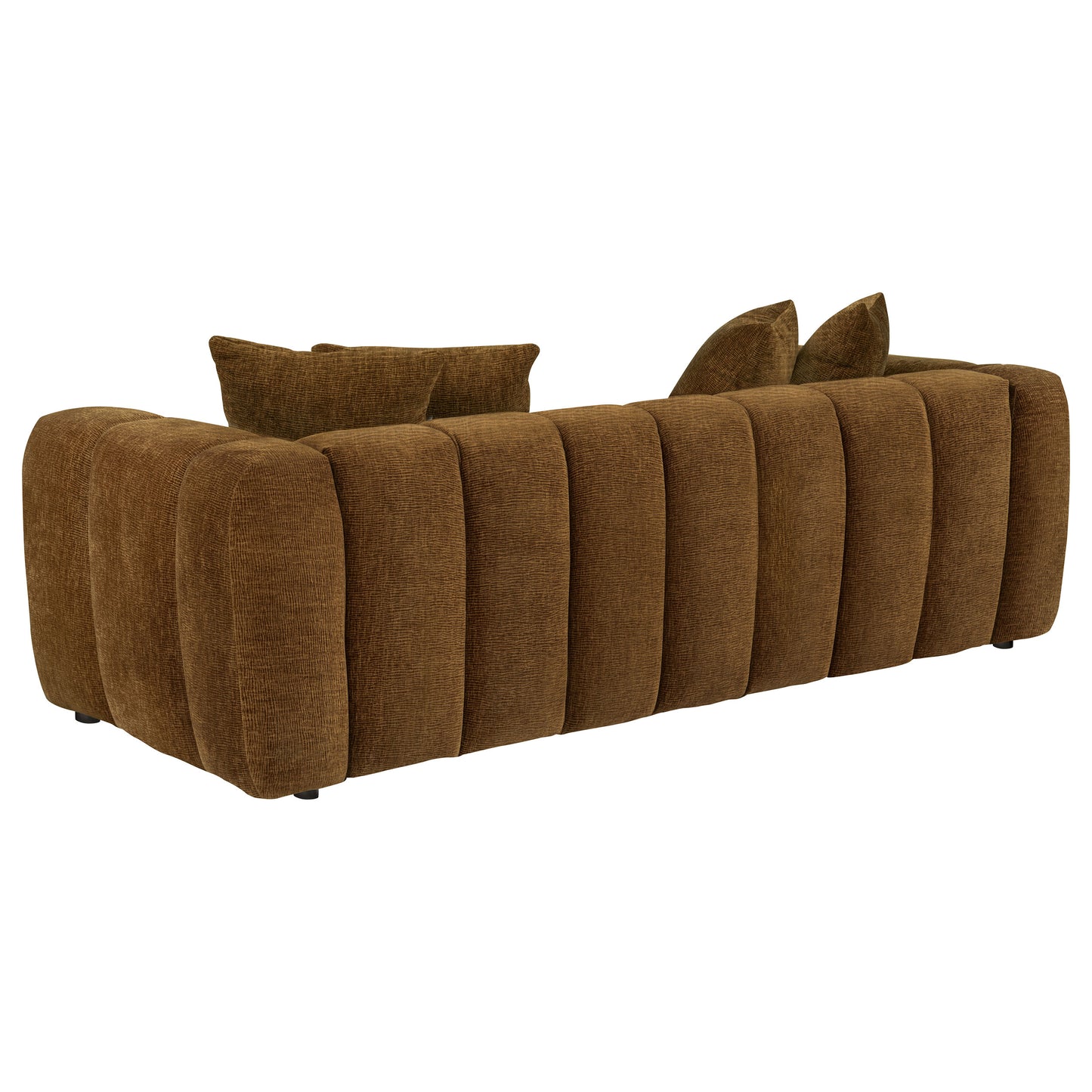 Lazaro Fabric Upholstered Wide Channel Sofa Bronze
