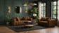 Lazaro 2-piece Fabric Upholstered Wide Channel Sofa Set Bronze