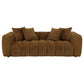 Lazaro 2-piece Fabric Upholstered Wide Channel Sofa Set Bronze