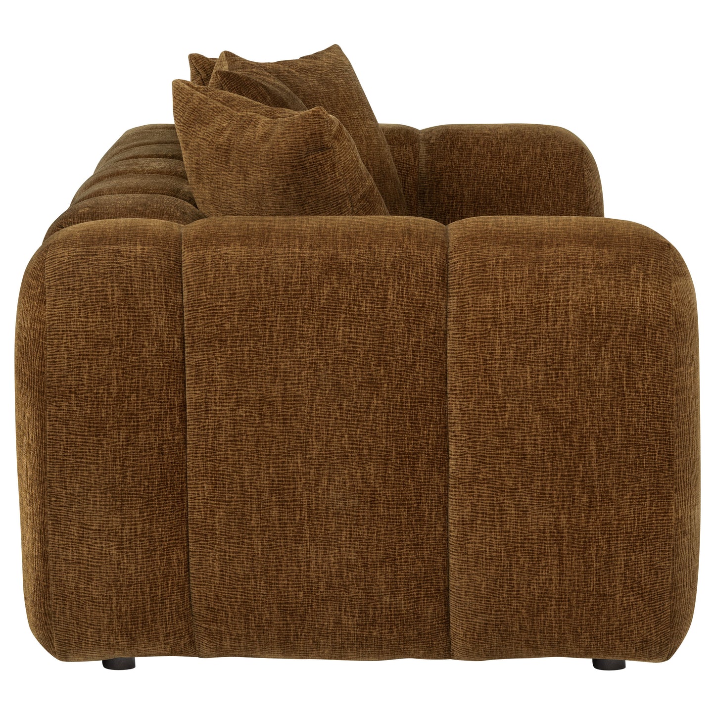 Lazaro 2-piece Fabric Upholstered Wide Channel Sofa Set Bronze