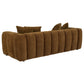 Lazaro 3-piece Fabric Upholstered Wide Channel Sofa Set Bronze