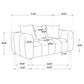 Lazaro 3-piece Fabric Upholstered Wide Channel Sofa Set Bronze