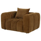 Lazaro Fabric Upholstered Wide Channel Accent Chair Bronze