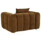 Lazaro Fabric Upholstered Wide Channel Accent Chair Bronze