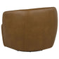 Hudson Faux Leather Swivel Accent Chair Cognac