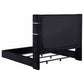 Tisdall Upholstered Cal King Flame Visualizer Bed Black