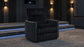 Madden Corduroy Upholstered Track Arm Manual Recliner Black
