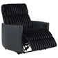 Madden Corduroy Upholstered Track Arm Manual Recliner Black