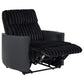 Madden Corduroy Upholstered Track Arm Manual Recliner Black