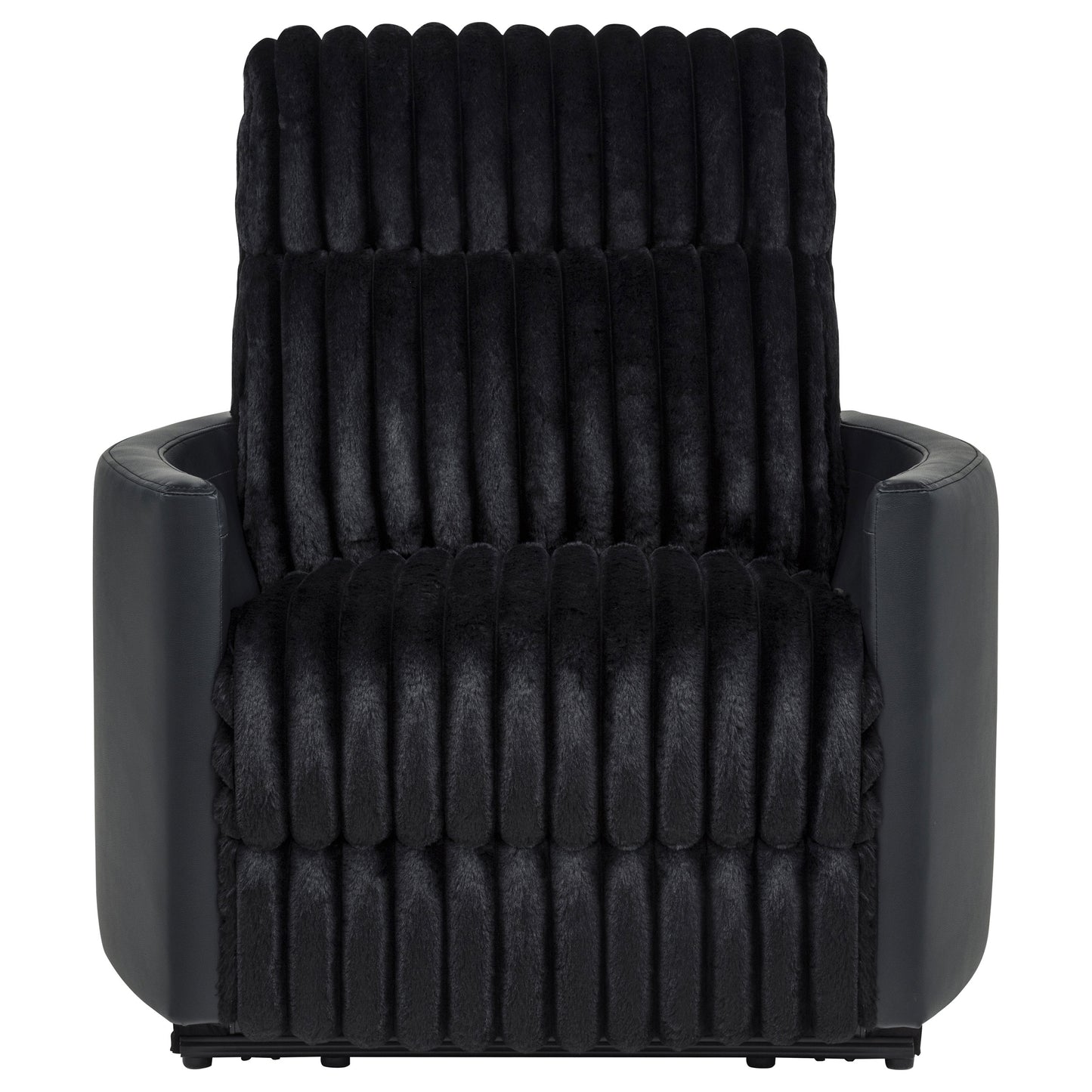 Madden Corduroy Upholstered Track Arm Manual Recliner Black