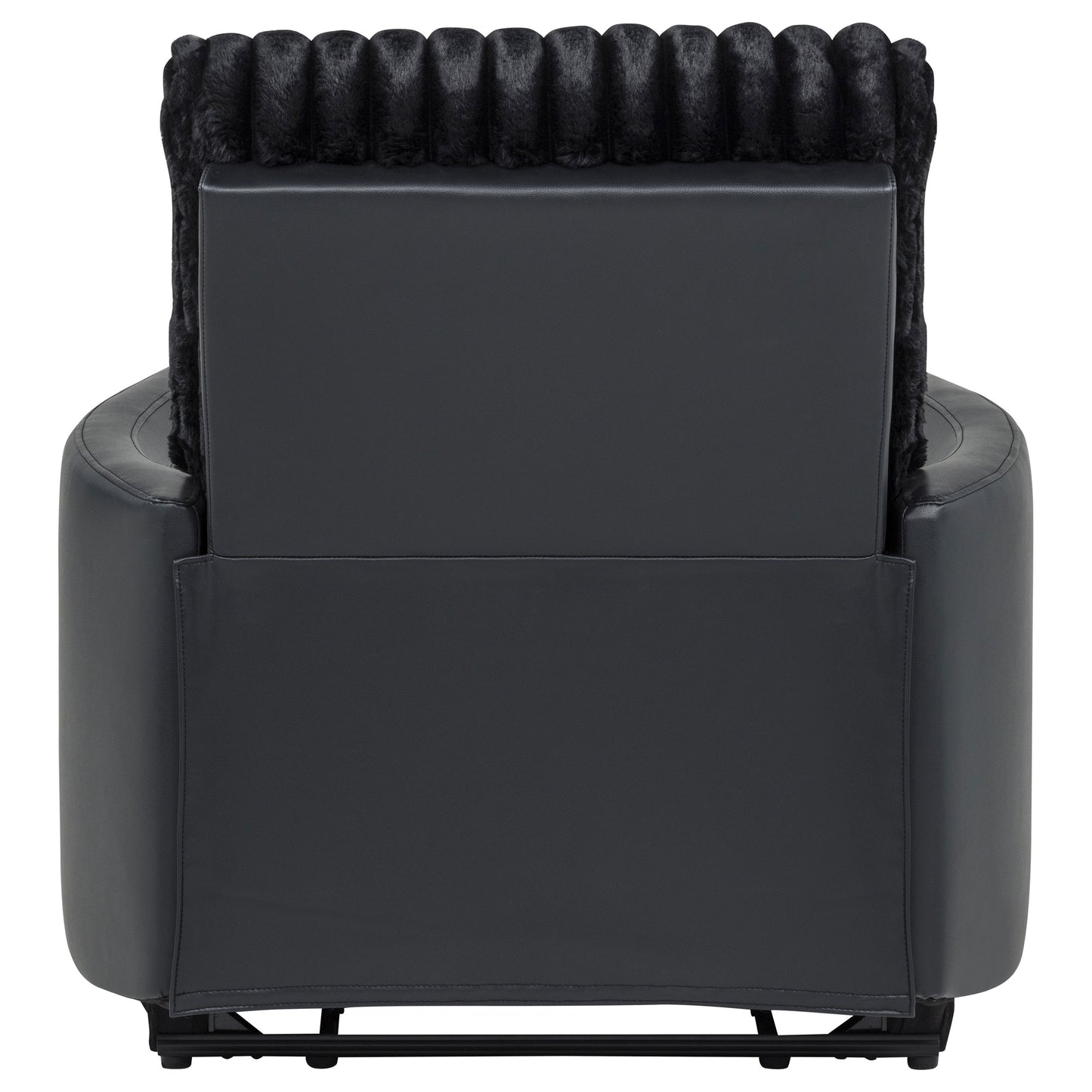 Madden Corduroy Upholstered Track Arm Manual Recliner Black