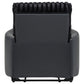 Madden Corduroy Upholstered Track Arm Manual Recliner Black