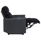 Madden Corduroy Upholstered Track Arm Manual Recliner Black