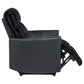 Madden Corduroy Upholstered Track Arm Manual Recliner Black