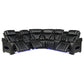 Zuma 3-Piece Dual Power Faux Leather Reclining Sectional Sofa Black